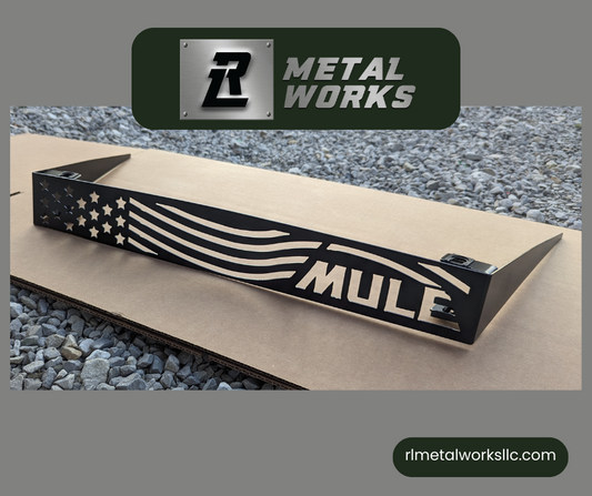 USA Wavy Flag Hood Scoop for Mule Pro